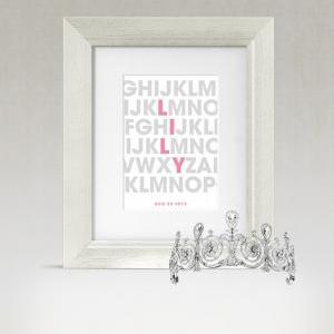 Personalized Abc Typography Name Baby Birth..